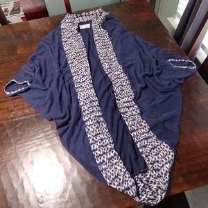 Blue Open Batwing Cardigan